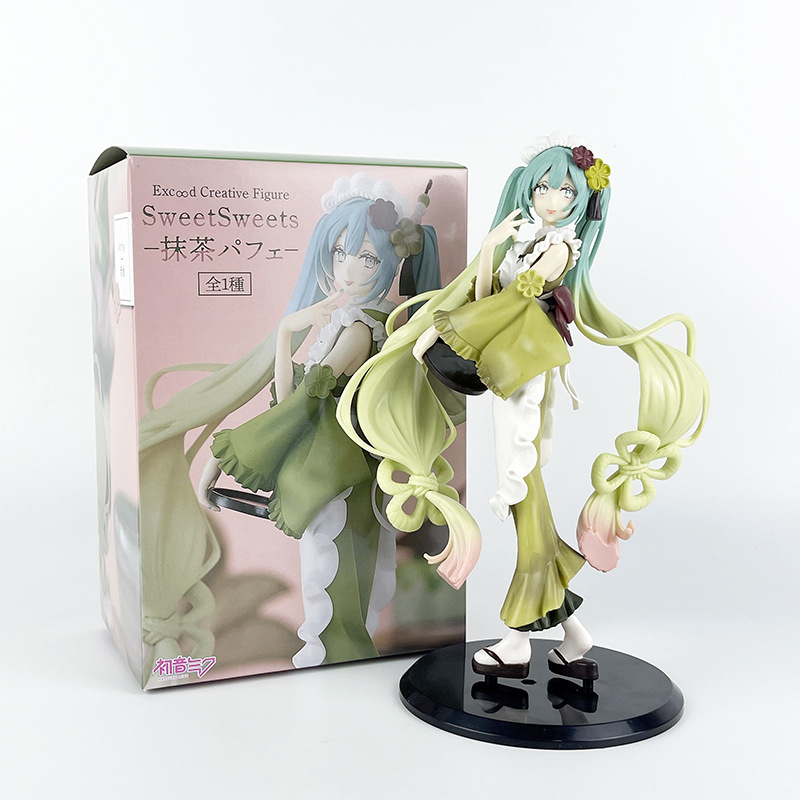 Mô Hình Nhân Vật Hatsune Miku 21cm Bằng PVC Màu Matcha Ngọt Ngào