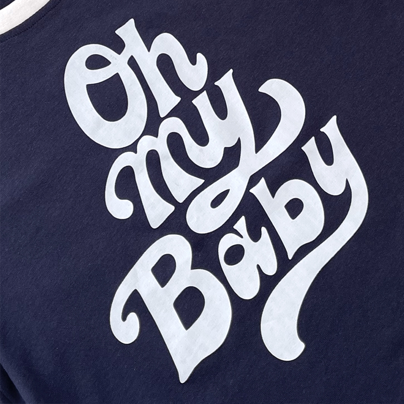 Áo Thun Ngắn Tay Dáng Ôm In Chữ Dễ Phối Đồ Thời Trang Mùa Hè 51285