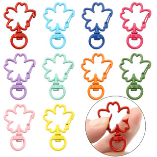 Móc khóa ba lô / móc khóa hình cánh hoa bảy màu kích thước 24x36mm diy