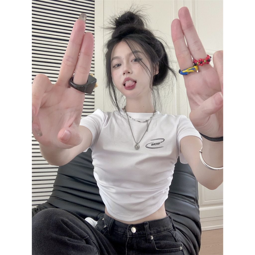 Áo Thun Ngắn Tay Cổ Tròn Thời Trang Dành Cho Nữ