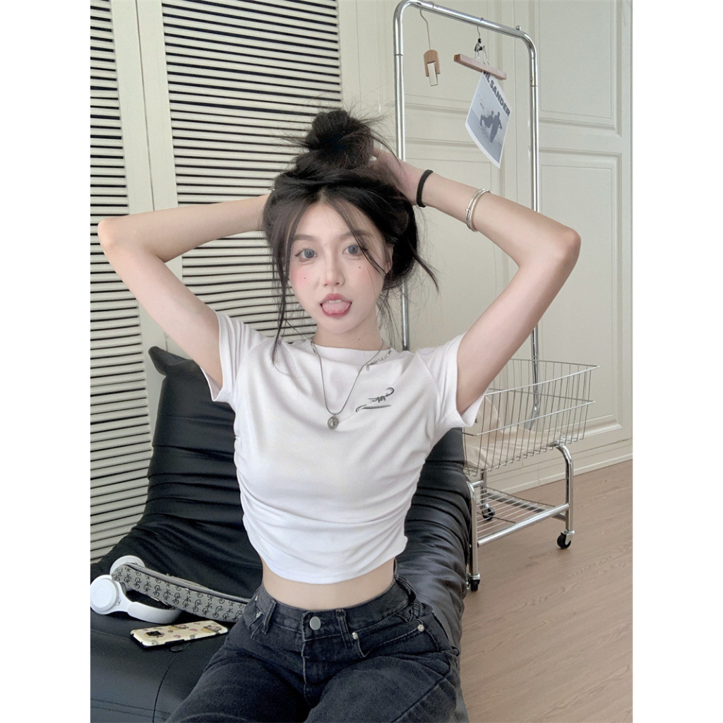 Áo Thun Ngắn Tay Cổ Tròn Thời Trang Dành Cho Nữ