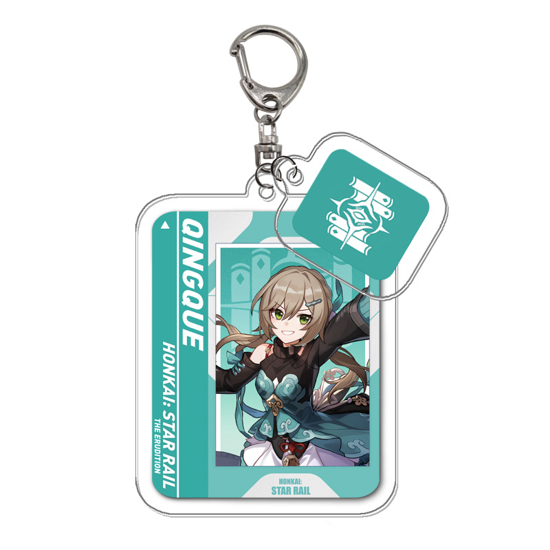 Trò chơi honkai: star rail keychain imbibitor lunae jingliu2 trong 1 mặt dây chuyền acrylic