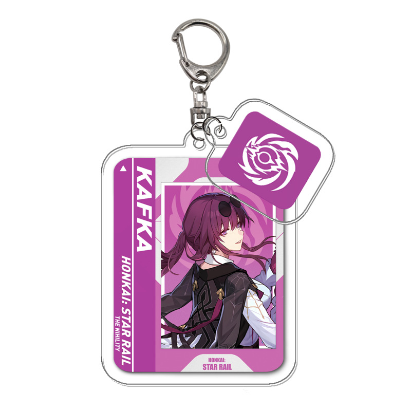 Trò chơi honkai: star rail keychain imbibitor lunae jingliu2 trong 1 mặt dây chuyền acrylic