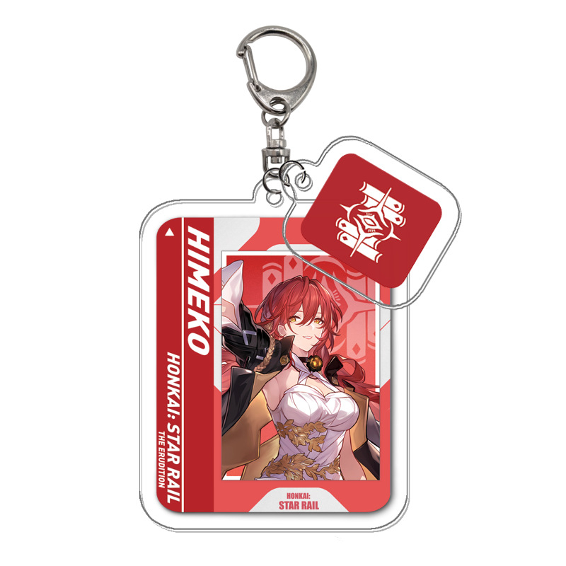 Trò chơi honkai: star rail keychain imbibitor lunae jingliu2 trong 1 mặt dây chuyền acrylic