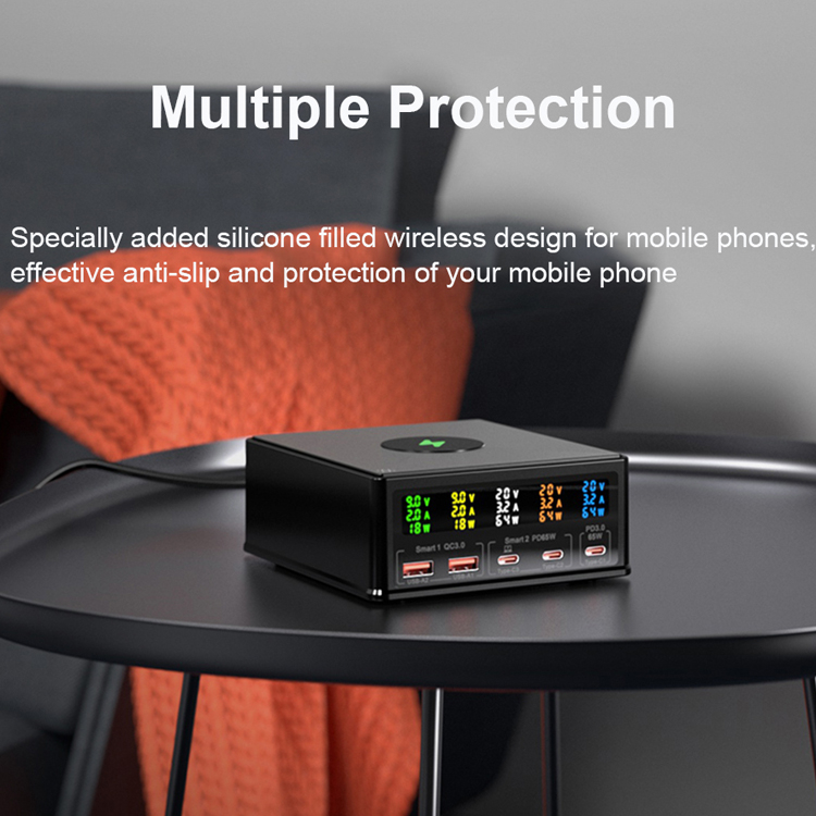 Đế Sạc Không Dây 160W USB Type-C 15W QC3.0 Cho Điện Thoại / Laptop