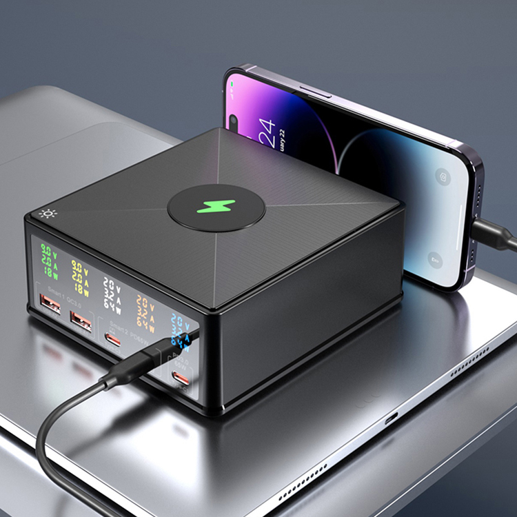 Đế Sạc Không Dây 160W USB Type-C 15W QC3.0 Cho Điện Thoại / Laptop