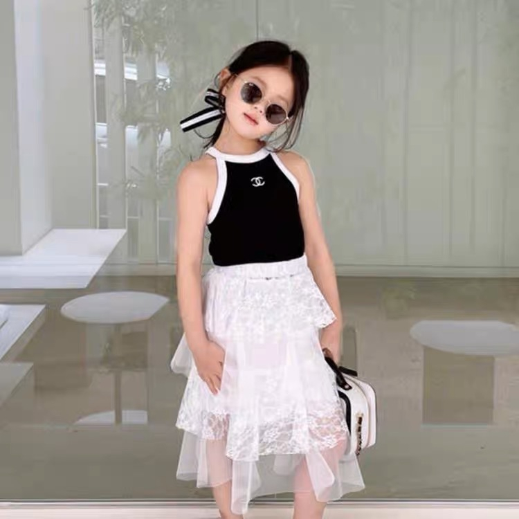 Áo Hai Dây Trơn Màu Xinh Xắn Theo Phong Cách Mùa Hè Dành Cho Bé Gái