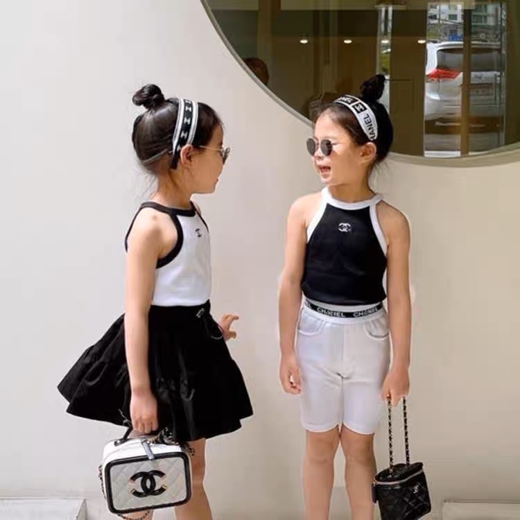 Áo Hai Dây Trơn Màu Xinh Xắn Theo Phong Cách Mùa Hè Dành Cho Bé Gái