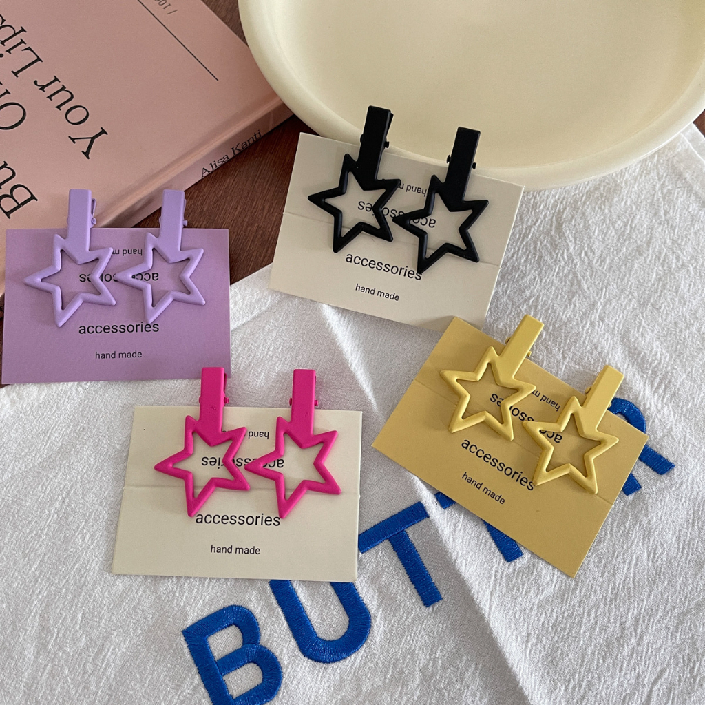 Kẹp Tóc Hình Ngôi Sao Màu Sắc Ngọt Ngào Cho Nữ