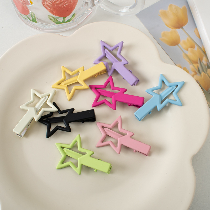 Kẹp Tóc Hình Ngôi Sao Màu Sắc Ngọt Ngào Cho Nữ