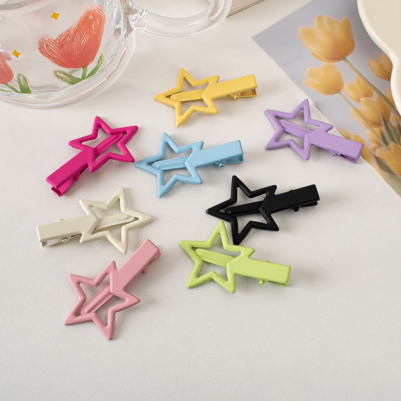 Kẹp Tóc Hình Ngôi Sao Màu Sắc Ngọt Ngào Cho Nữ
