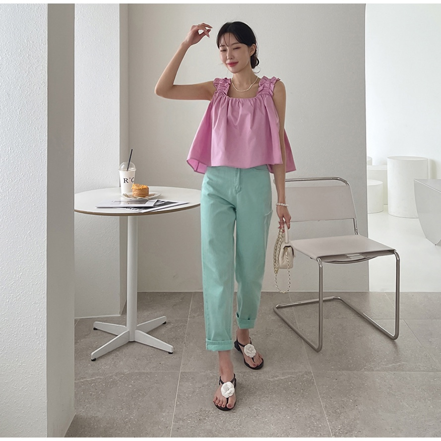 SUXI Áo Sơ Mi Không Tay Dáng Rộng Thời Trang Mùa Hè Dành Cho Nữ