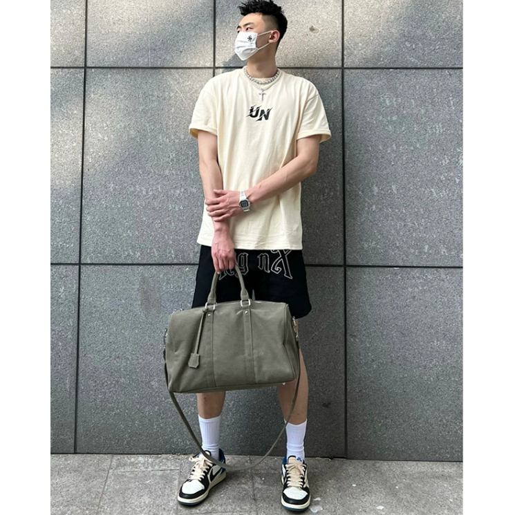 Quần Short Dây Rút In Chữ Phong Cách Mỹ Thời Trang Cho Nam