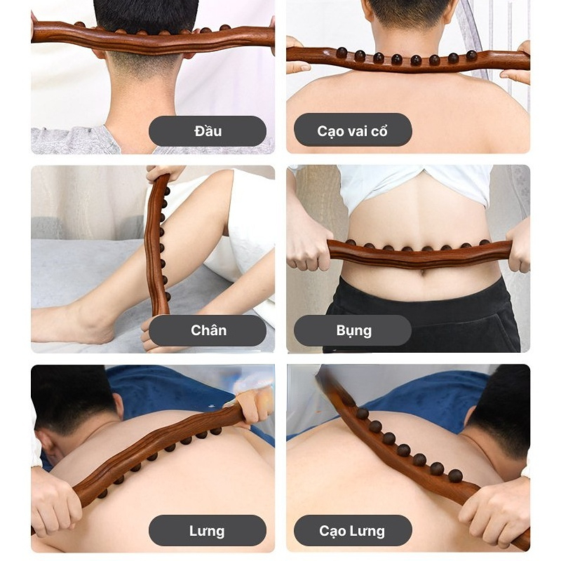 Gậy Gỗ Đánh Tan Mỡ Bụng, Gậy Massage Body Đả Thông Kinh Lạc, Gậy Gỗ Giảm Béo