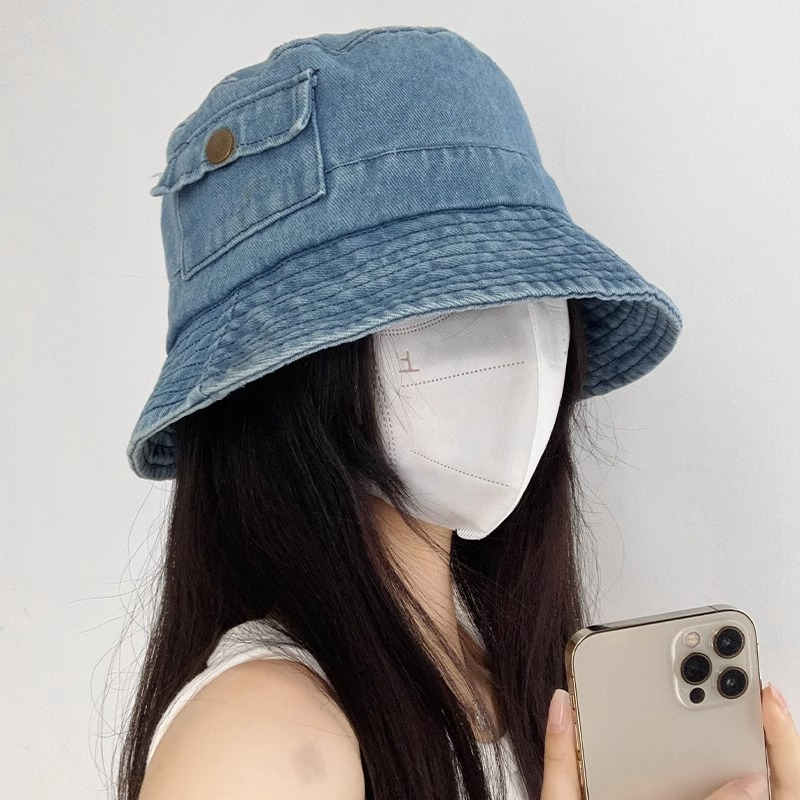 Nón Tai Bèo Vải Denim Phong Cách Nhật Bản Thời Trang Mùa Hè Dành Cho Nữ