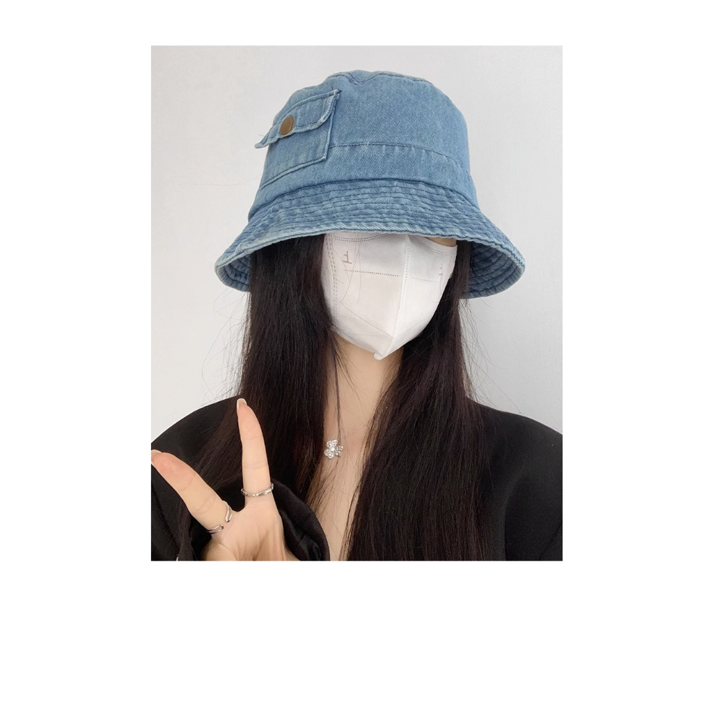 Nón Tai Bèo Vải Denim Phong Cách Nhật Bản Thời Trang Mùa Hè Dành Cho Nữ