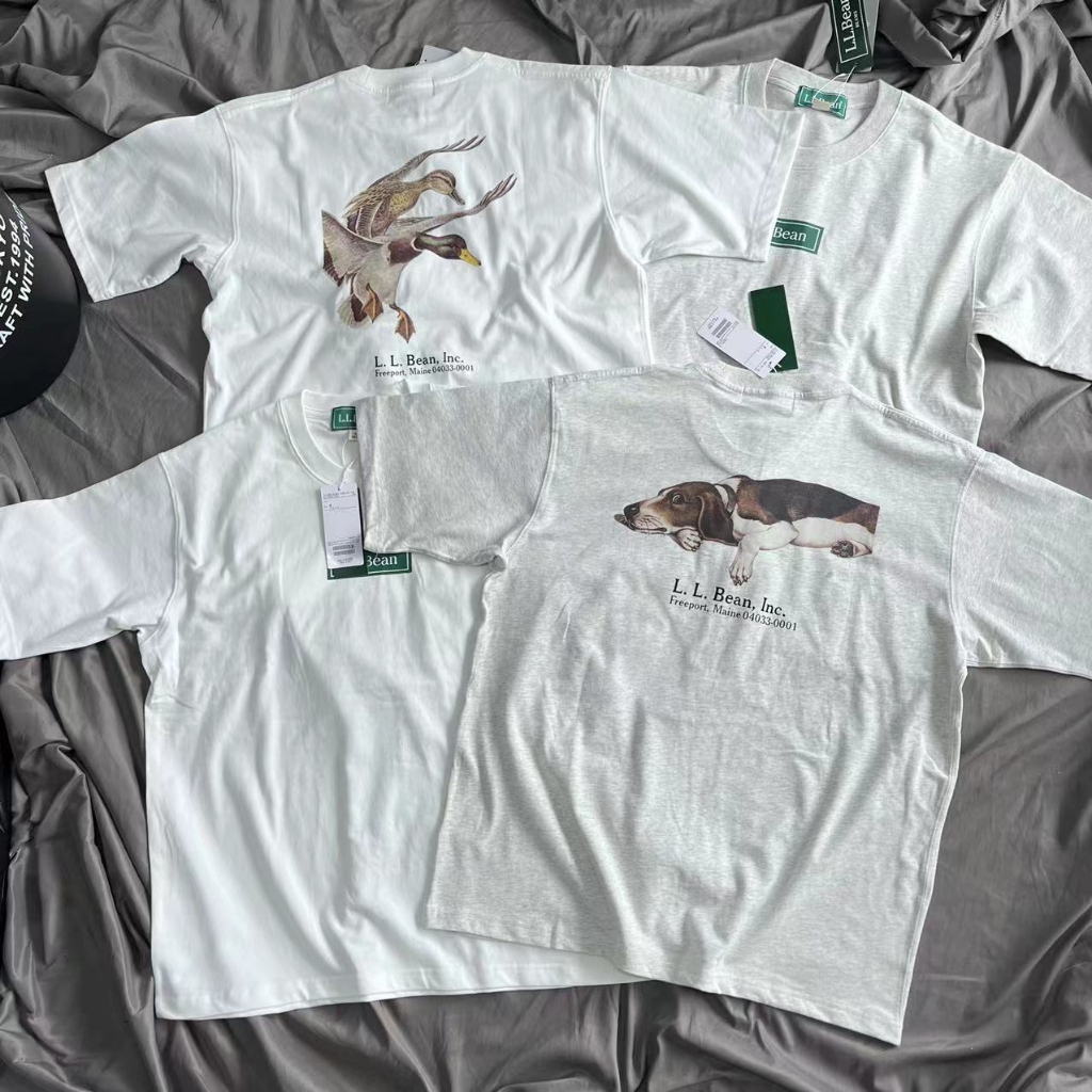 L.l. L.l. L.l. Áo Thun Tay Ngắn In Hình Động Vật Hạt Đậu x BEAMS Phong Cách Nhật Bản Thời Trang Cho Nam Và Nữ