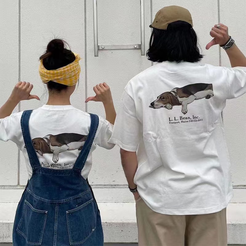 L.l. L.l. L.l. Áo Thun Tay Ngắn In Hình Động Vật Hạt Đậu x BEAMS Phong Cách Nhật Bản Thời Trang Cho Nam Và Nữ