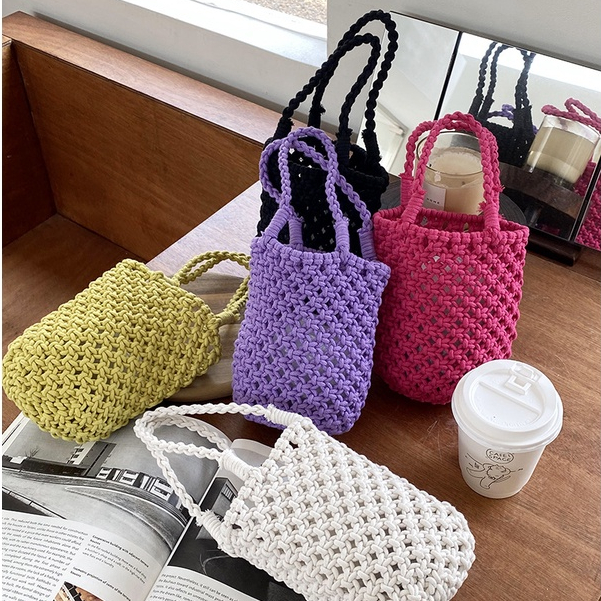 Túi Xách Lưới Đan Tay Phong Cách Mới Cho Nữ