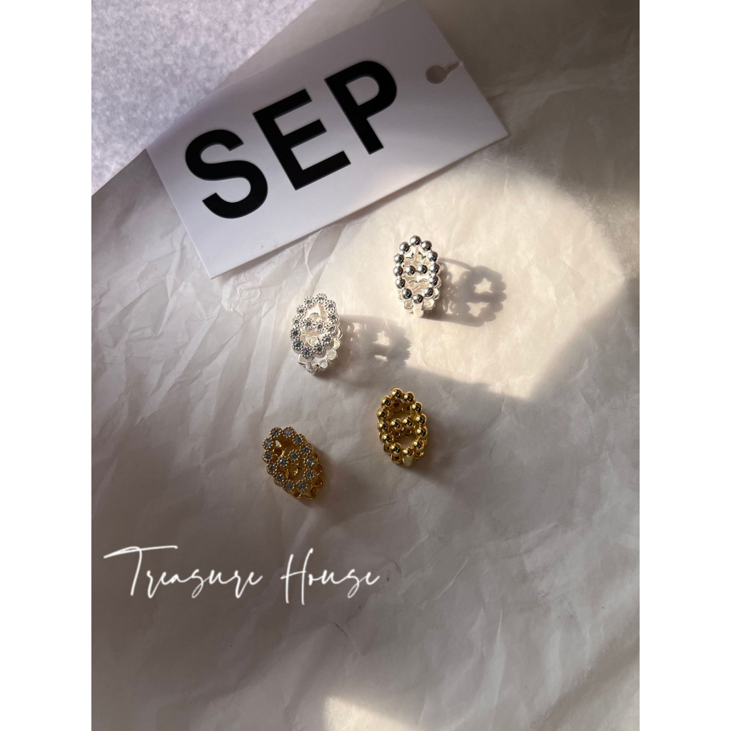 Bông Tai Mạ Bạc 925 Hình Tròn Đính Kim Cương Giả Sang Trọng