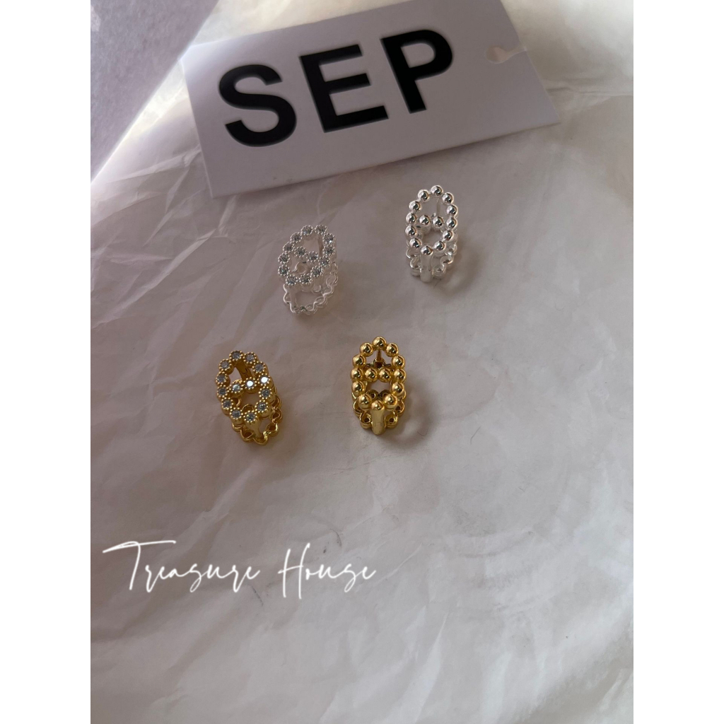 Bông Tai Mạ Bạc 925 Hình Tròn Đính Kim Cương Giả Sang Trọng