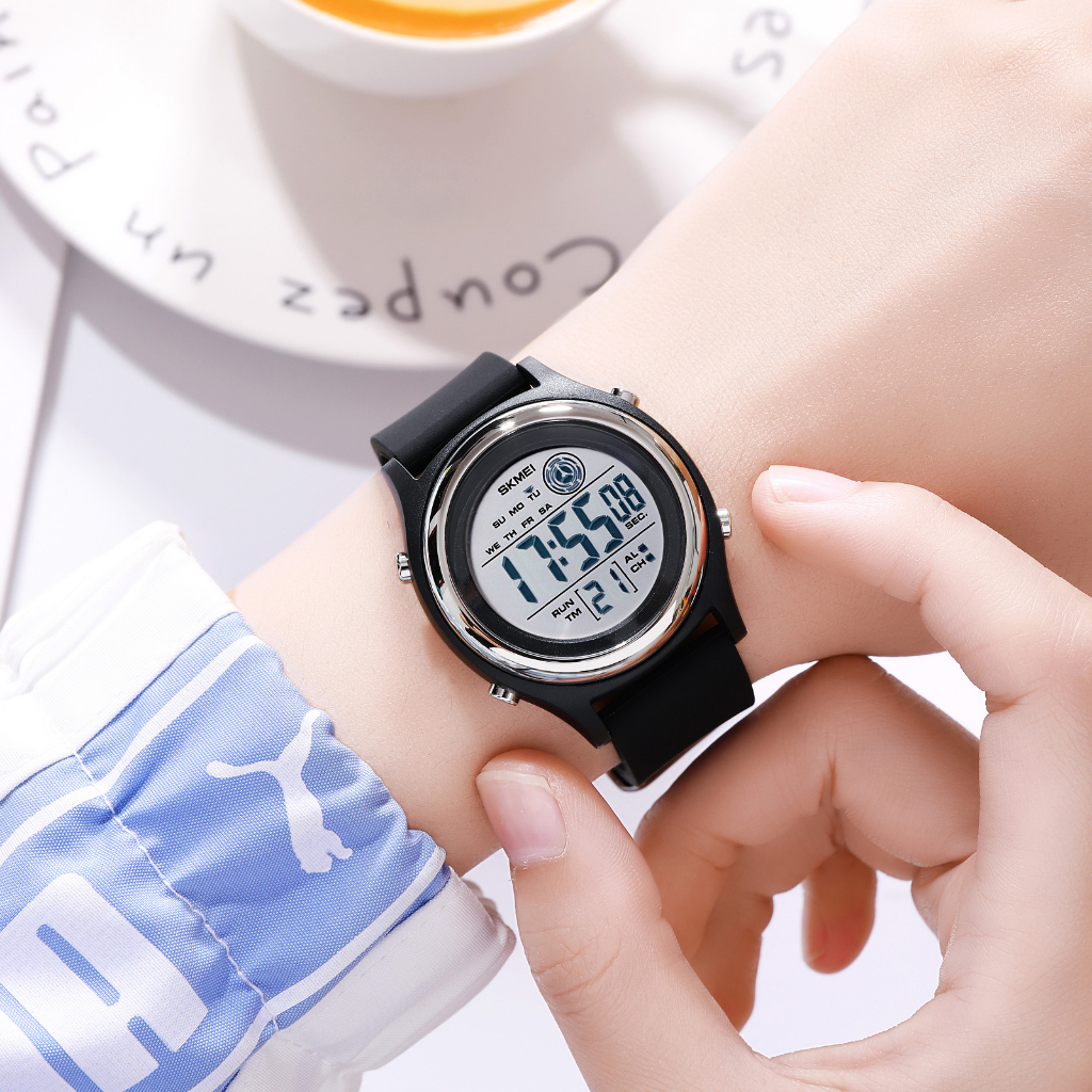Đồng Hồ Điện Tử Dây Silicone Chống Nước 2 Lần SKMEI