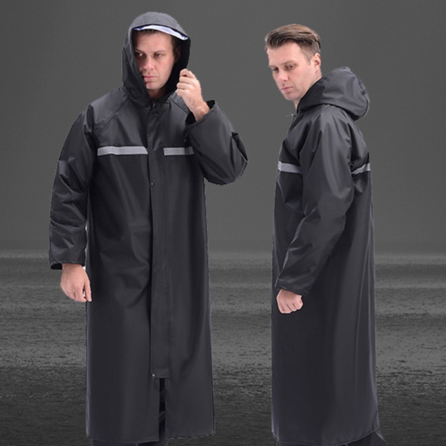 VUNC Áo Mưa Dáng Dài Phản Quang Thiết Kế Cá Tính Cho Nam