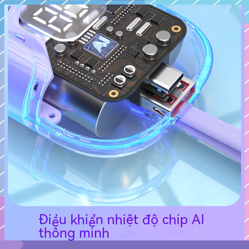 Pin Sạc Dự Phòng 22.5W Có Dây Cáp Tích Hợp Sạc Dự Phòng 10000mAh Cho Samsung / Xiaomi / oppo / vivo