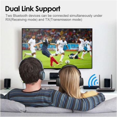 Bộ Thu Phát Âm Thanh NFC 80m Bluetooth 5.0 aptX LL HD SPDIF AUX 3.5mm Cho TV PC 2