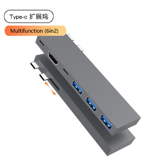 Hub chia cổng usb 3.0 6 trong 2 type-c sang 4k hdmi cho macbook lenovo