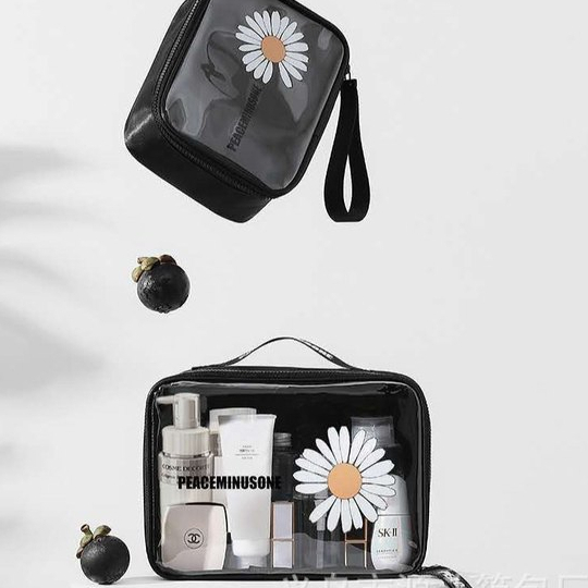 Alphaz Túi Đựng Mỹ Phẩm Bằng pvc Chống Thấm Nước Họa Tiết Hoa Cúc Xinh Xắn