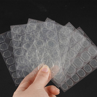 YADORNOS Bộ 10 tờ miếng keo dán móng tay giả YADORNOS hai mặt hỗ trợ trang trí móng tay nghệ thuật tiện lợi