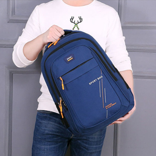 Ba Lô Du Lịch Vải Oxford Màu Trơn Sức Chứa Lớn Thời Trang Mới Cho Nam