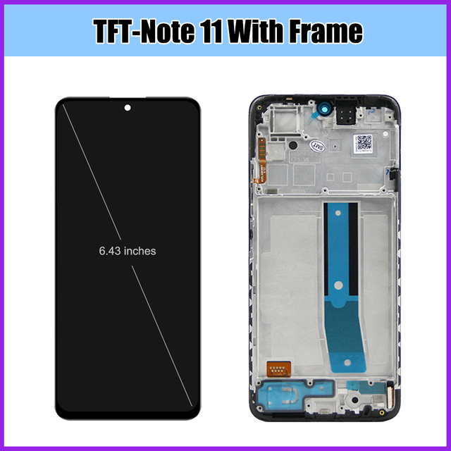 Màn Hình LCD Chất Lượng Cao Thay Thế Cho Xiaomi Redmi Note 11 2201117Tg Note 11 4G 21121119Màn Hình Cảm Ứng Kèm Khung Thay Thế Chất Lượng Cao