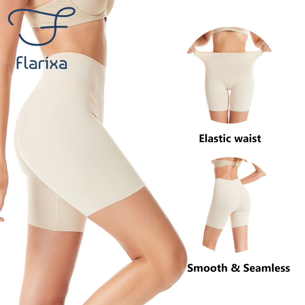 Flarixa Quần Short An Toàn Mặc Dưới Váy Eo Cao Co Giãn Không Đường May Cho Nam Nữ