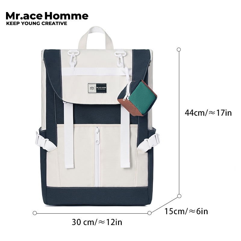 MR. ACE HOMME Ba Lô da Đựng Laptop 15.6 inch Chống Thấm Nước Cho Nữ