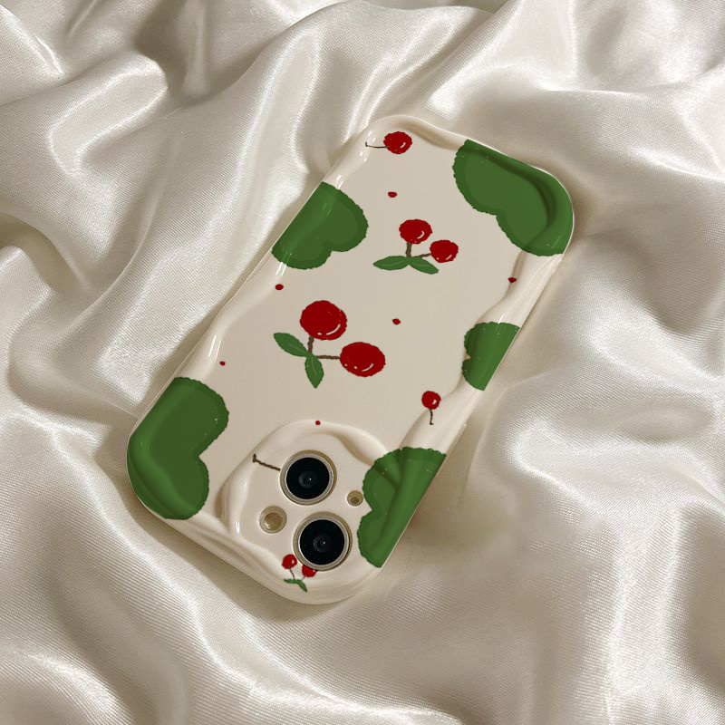 Ốp Điện Thoại Mềm Chống Rơi Hình cherry Cho iPhone 6s plus 11Promax 14Promax 11 12 7plus 8plus 13Pro xr xs max 7g 12Promax 14