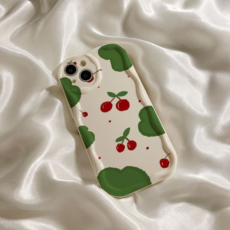 Ốp Điện Thoại Mềm Chống Rơi Hình cherry Cho iPhone 6s plus 11Promax 14Promax 11 12 7plus 8plus 13Pro xr xs max 7g 12Promax 14