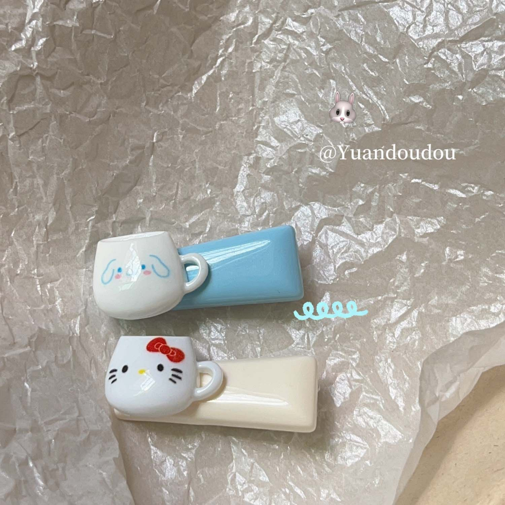 Yuanqi Kẹp Tóc Mái Hình Mèo Kate Hoạt Hình Ngọt Ngào Cho Nữ