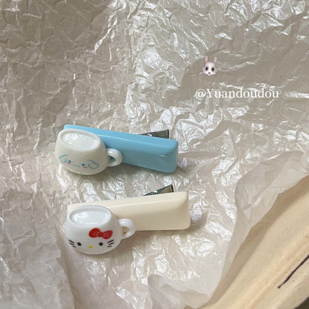 Yuanqi Kẹp Tóc Mái Hình Mèo Kate Hoạt Hình Ngọt Ngào Cho Nữ