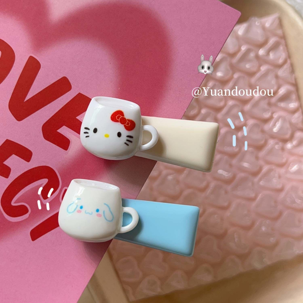 Yuanqi Kẹp Tóc Mái Hình Mèo Kate Hoạt Hình Ngọt Ngào Cho Nữ