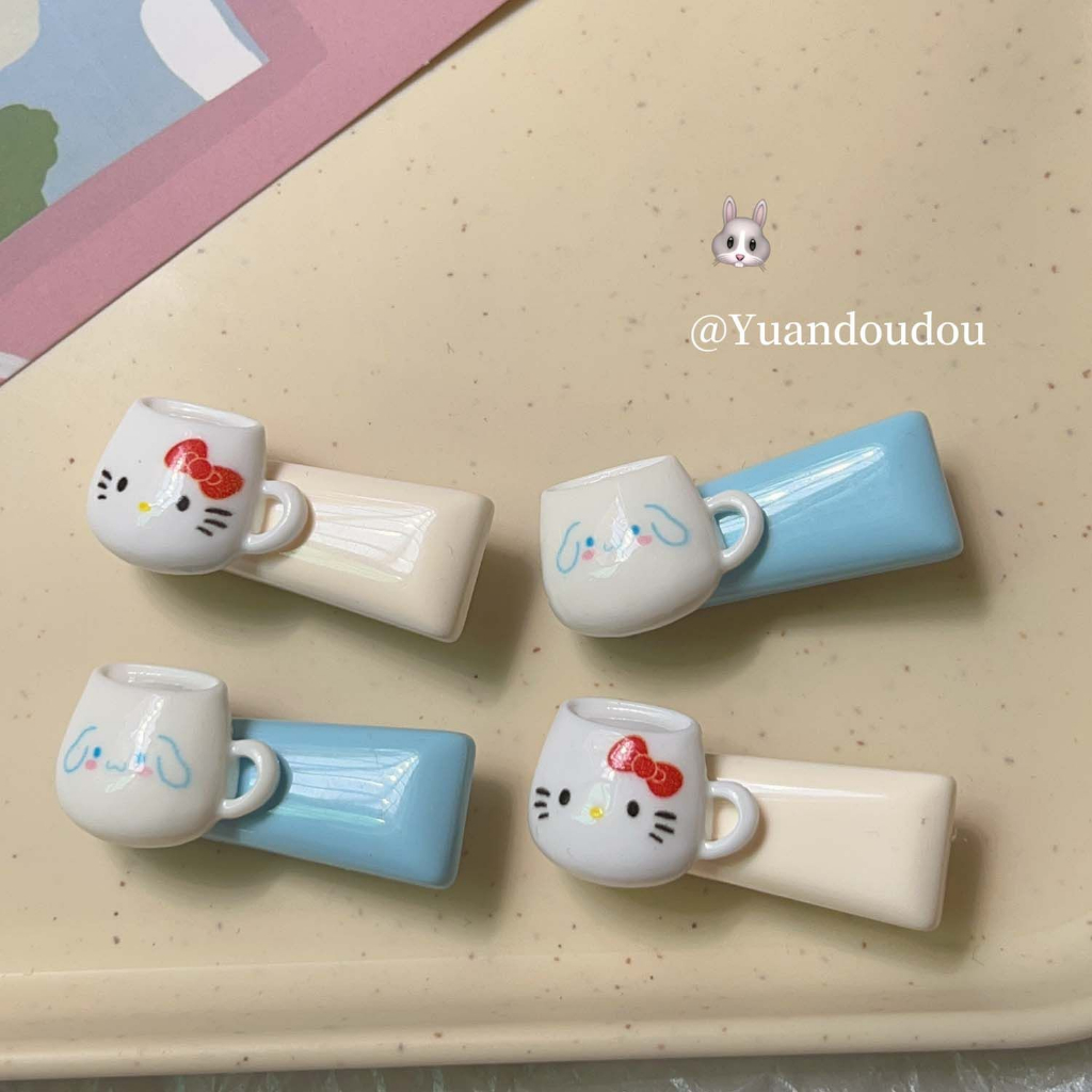 Yuanqi Kẹp Tóc Mái Hình Mèo Kate Hoạt Hình Ngọt Ngào Cho Nữ