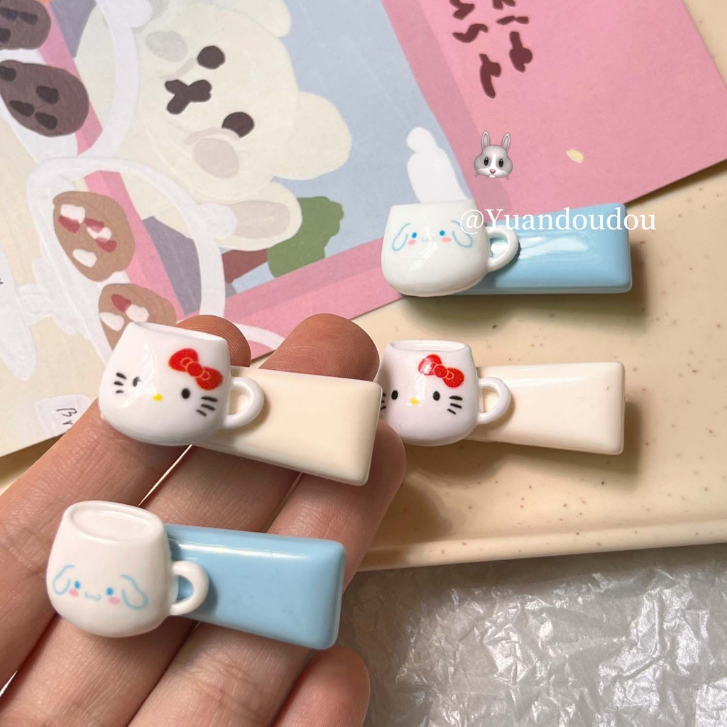 Yuanqi Kẹp Tóc Mái Hình Mèo Kate Hoạt Hình Ngọt Ngào Cho Nữ