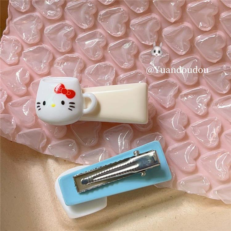 Yuanqi Kẹp Tóc Mái Hình Mèo Kate Hoạt Hình Ngọt Ngào Cho Nữ