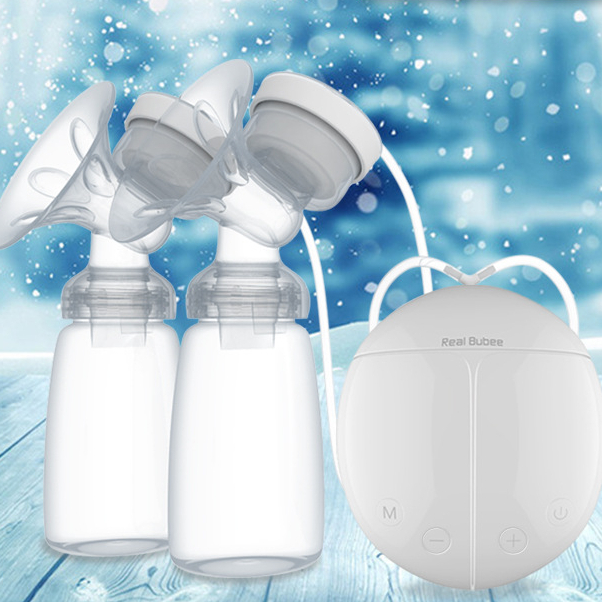 [Nóng Bán] Máy Hút Sữa Đôi Bằng Điện, Máy hút sữa điện đôi Real, cho nữ 150ML có bình bé bú Sạc USB, Thoải mái, an toàn, khỏe mạnh HDbabies