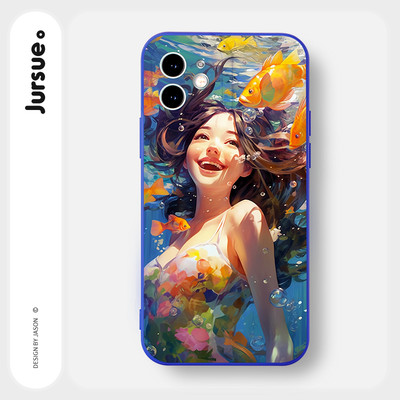 Ốp lưng JURSUE mềm chống sốc hoạt hình dễ thương đẹp Cho iPhone 16 15 14 13 12 11 Pro Max SE 2020 X XR XS ip 8 7 Plus Y3673