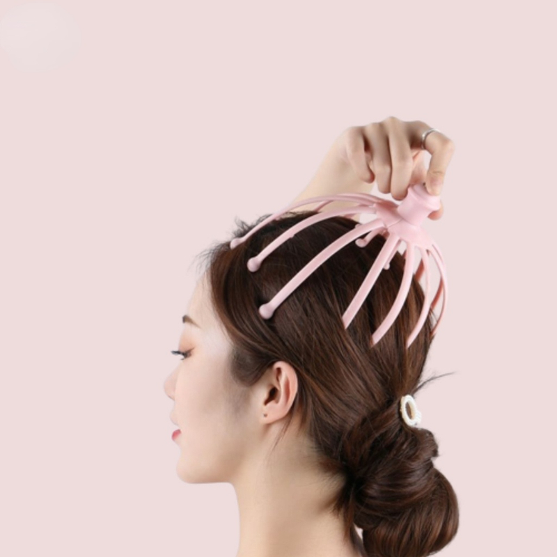 Cây massage đầu thư giãn thông minh, massage thái dương 12 chân