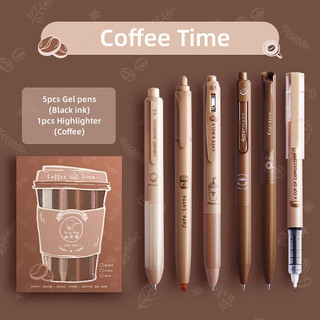Set 6 bút bi mực đen ngòi 0.5mm c7439
