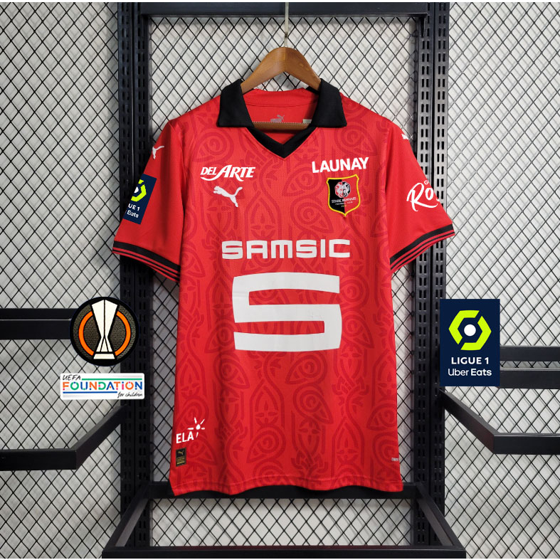 Người hâm mộ phát hành 23/24 rennes áo bóng đá sân nhà s-4xl
