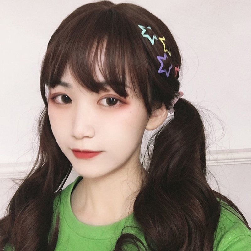 Set 20 kẹp tóc hình ngôi sao nhiều màu sắc phong cách Hàn Quốc